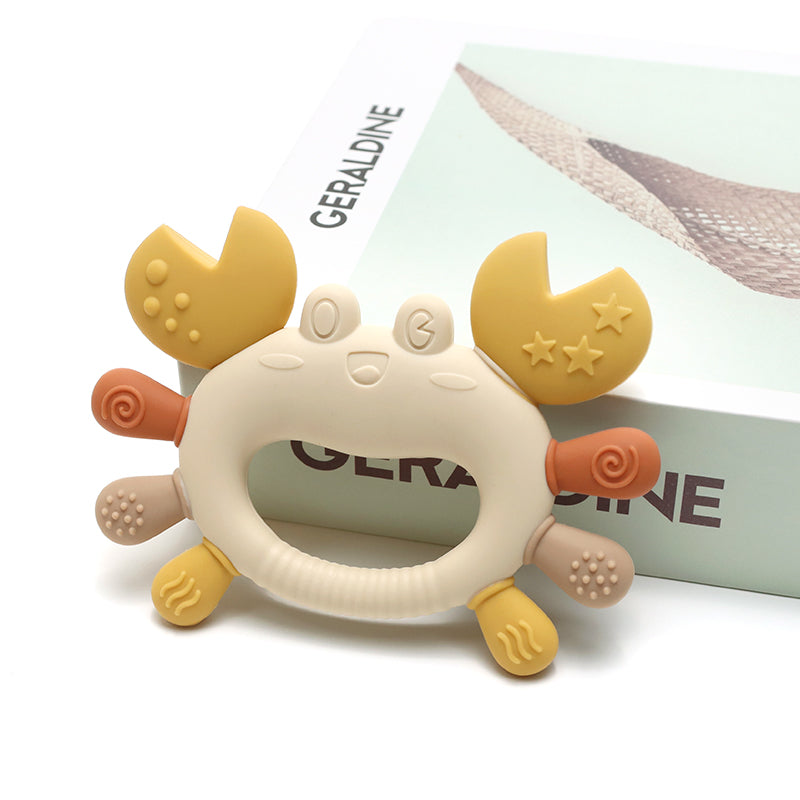 Siliconen Bijtring Krab - Beige