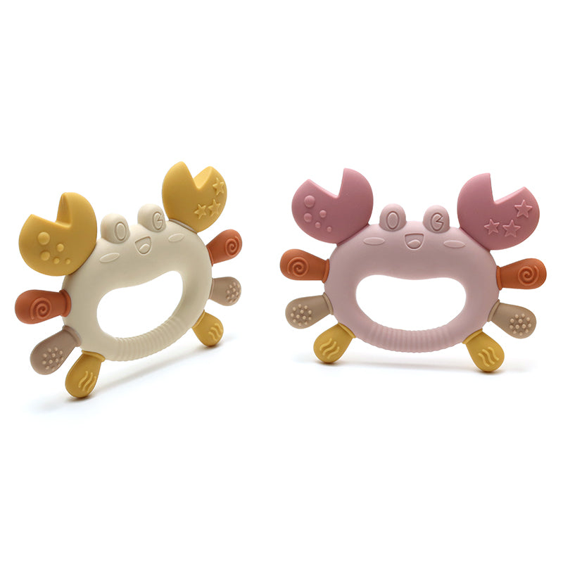 Siliconen Bijtring Krab - Beige