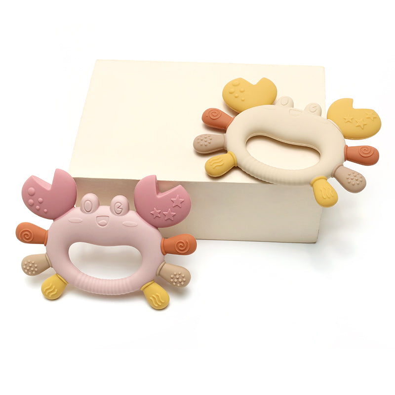 Siliconen Bijtring Krab - Beige