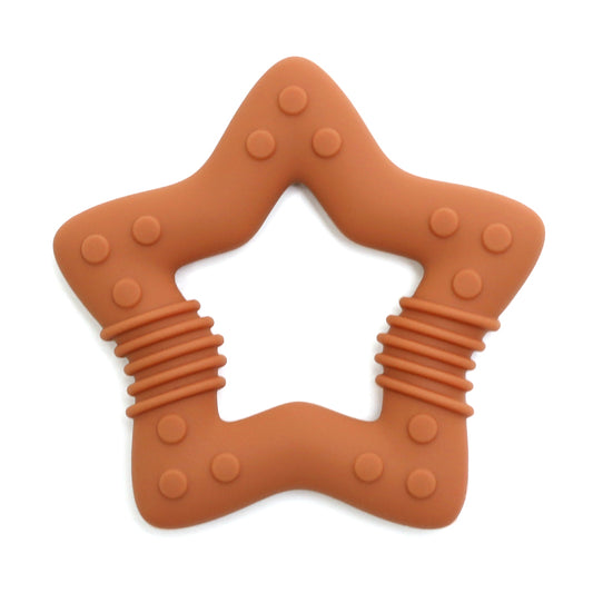 Siliconen Bijtring Ster - Roest