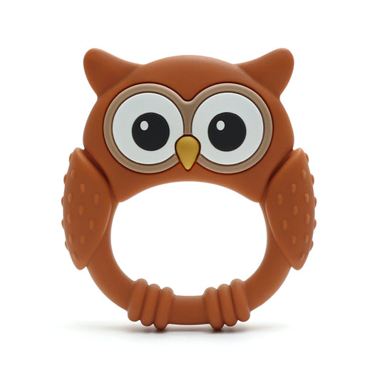 Siliconen Bijtring Uil - Roest