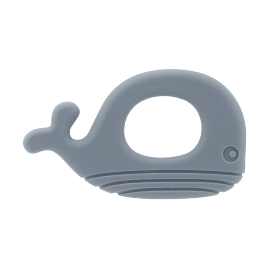 Siliconen Bijtring Walvis - Grijsblauw