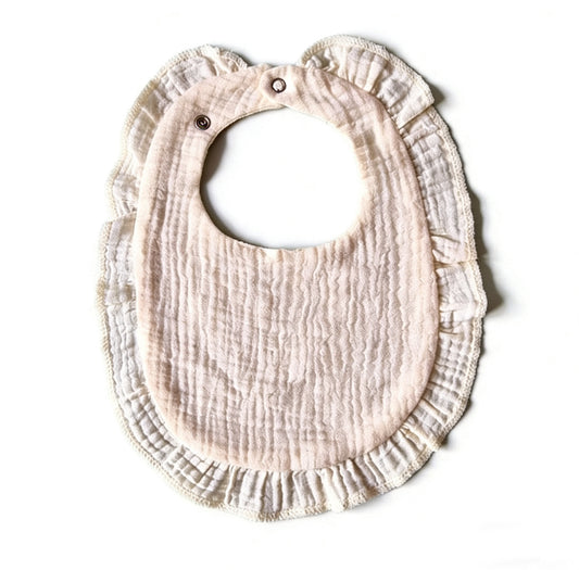 Zachte hydrofiele slabber met ruches beige