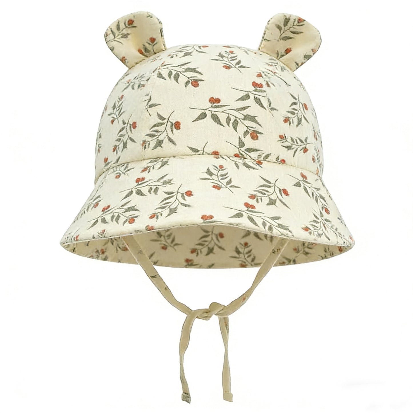 Hydrofiel baby zonnehoedje met oortjes – verstelbaar | Floral