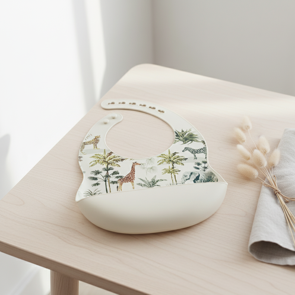 Siliconen slabber Jungle - Beige