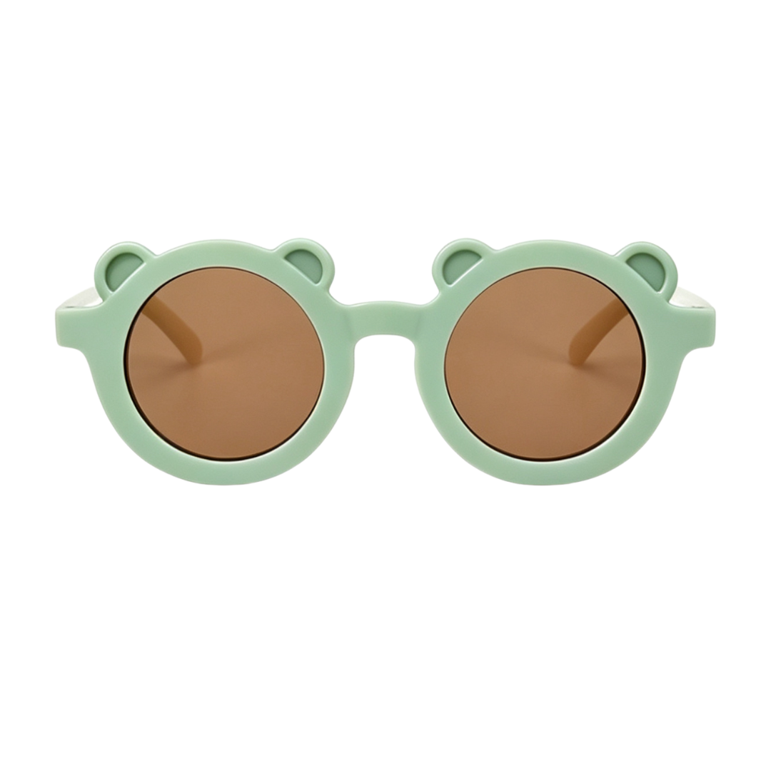Baby- en kinder zonnebril UV400 beer - Salie groen
