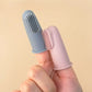Siliconen vingertandenborstel met koker - Grijsblauw