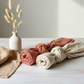 XL hydrofiele doeken – set van 2 stuks (100x90 cm) - Beige & Roest
