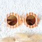 Baby- en kinder zonnebril UV400 bloem - Gestreept Camel / Zachtroze