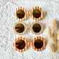 Baby- en kinder zonnebril UV400 bloem - Gestreept Camel / Zachtroze