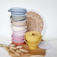 Siliconen opvouwbare snack cup met deksel - Salie