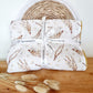 Ledikant dekentje 100x70cm zachte bamboe katoen - Zachtbeige / Oker Blossom