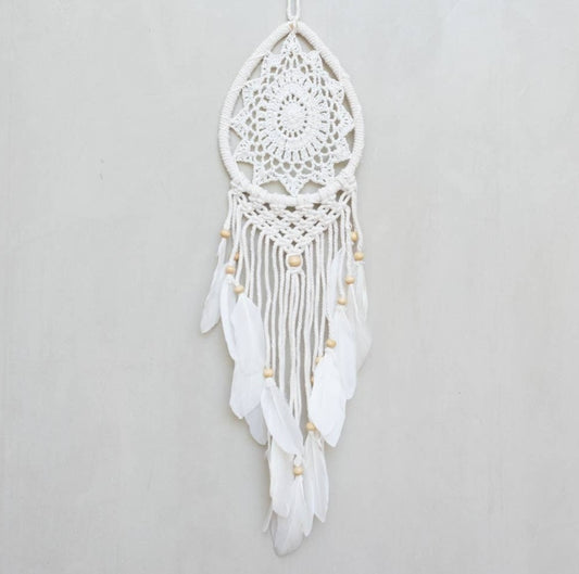 Macramé wanddecoratie Drop dromenvanger