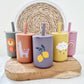 Siliconen drinkbeker met rietje - Salie