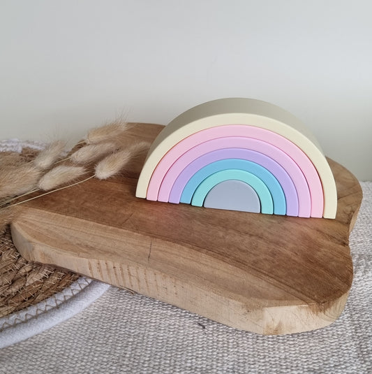 Siliconen stapeltoren regenboog - Candy