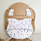 Siliconen slabber Confetti - Wit