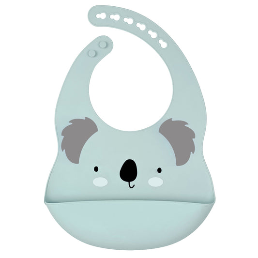 Siliconen slabber Koala - IJsblauw