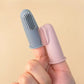 Siliconen vingertandenborstel met koker - Beige
